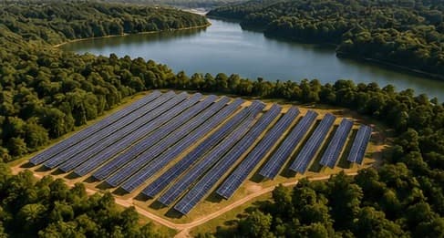 Sistema de energia solar instalado